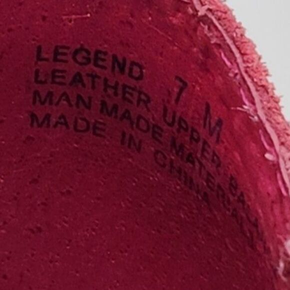 Y2K Rampage Pink Oxfords Womens Size 7 Sqaure Toe Stacked Heel Suede Legend EUC - Picture 8 of 8